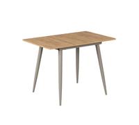 Vicco Table de Salle à Manger Beaver, Chêne doré/Grège, 80-110 x 70 cm | Extensible, pour une utilisation flexible comme table à manger ou de travail