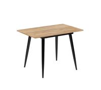 Table de salle à manger Beaver, 80x70cm extensible, Chêne de force doré/Noir, Vicco 51773