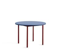 Table de Salle à Manger Bicolore Ø105 Bordeaux Rouge/Bleu