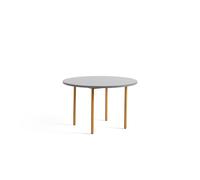 Table de Salle à Manger Bicolore Ø120 Ocre/Gris Clair