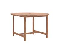 vidaXL Table de jardin Ø110x75 cm en teck massif