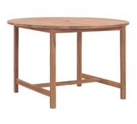 vidaXL Table de jardin Ø110x75 cm en teck massif