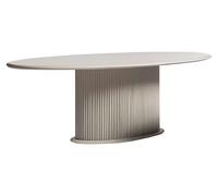 Table de salle à manger de luxe Table de salle à manger en bois beige Table en bois