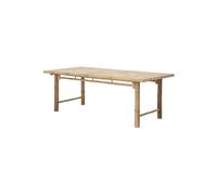 Table de salle à manger en bambou beige, 8 places, rectangulaire, grande - Bloomingville, Sole - 200x98x77 cm