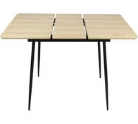 Table de salle à manger extensible 120-160 cm - Table à manger 4/6 places - Table rectangulaire - Aspect bois - Chêne clair