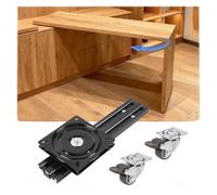 Table de Salle à Manger Extensible et pivotante avec Rail Coulissant et système d'extension rétractable pour Coin Bureau/Chambre d'étudiant - 80 cm (2,6 pi)