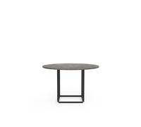 Table de Salle à Manger Florence de New Works, Ø120 Cm, Marbre Gris Du Marais, Cadre Noir