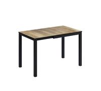Table de salle à manger Granny, 80-120 x 70 cm extensible, Chêne rustique/Anthracite, Vicco 50575