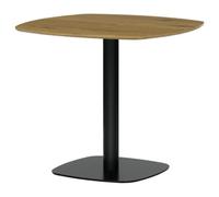Table de salle à manger industrielle 80 x 80 cm décor chêne et métal noir Autronic (DTX7117OAK)