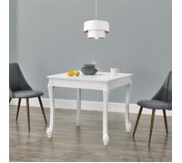 Table de Salle à Manger Lüneburg Carrée pour 2 Personnes 80 x 80 x 76 cm Blanc