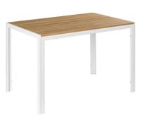Table de Salle à Manger Moderne en MDF et en Métal 120 x 70 cm Meuble de Salon M