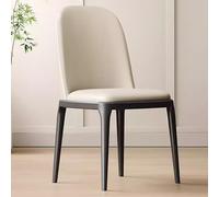 Table de salle à manger moderne pour cuisine, dessus en cuir synthétique avec pieds en métal robustes (marron et noir) - Table élégante et durable pour une expérience de repas à la maison