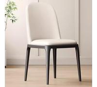Table de salle à manger moderne pour cuisine, dessus en cuir synthétique et pieds en métal robustes, options marron et noir, élégante et durable, parfaite pour la décoration d'intérieur contemporaine