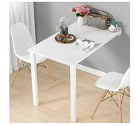 Table de salle à manger murale pliable - Établi multifonction et peu encombrant pour bureau à domicile, installation facile avec vis (90 x 80 cm)
