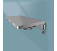 Table de salle à manger pliante murale en acier inoxydable pour buanderie Table flottante verticale avec support en métal 50 x 35 cm