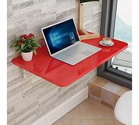Table de salle à manger pliante murale pour maison, bureau et cuisine Rouge H 80 x 40 cm