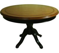 Table de salle à manger ronde 122 cm Bois massif Table de cuisine Table en bois véritable Nouveau