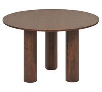 Table de salle à manger ronde d 120 cm bois foncé ORIN