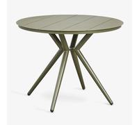 Table de salle à manger ronde en aluminium Valerie Vert Olive Intense Ø100 cm