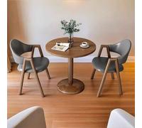 Table de salle à manger ronde moderne du milieu du siècle pour 2 personnes - Petite table ronde avec pieds en métal pour bureau, salle à manger, café, salon de beauté - Design polyvalent
