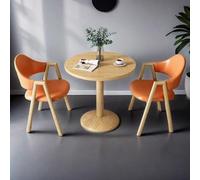 Table de salle à manger ronde moderne du milieu du siècle pour 2 personnes - Petite table ronde avec pieds en métal pour bureau, salle à manger, café, salon de beauté - Design polyvalent