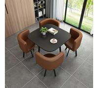 Table de salle à manger ronde pour 4 personnes avec chaises, table et chaises en marbre, table et chaises pour bureau, ensemble table et chaises rondes, table basse et chaises combinées pour balcon