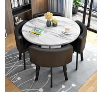 Table de salle à manger ronde pour 4 personnes avec chaises, table et chaises en marbre, table et chaises pour bureau, ensemble table et chaises rondes, table basse et chaises combinées pour balcon