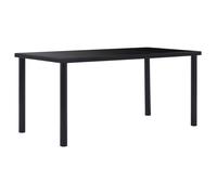 Table de salle à manger - SVP - Moderne - Verre trempé - Noir - 160x80x75 cm