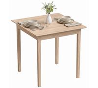 Table de salle à manger - Table carrée pour cuisine, 75 x 75 cm - Pour 2 personnes - En bois massif - Pieds droits - Style moderne - Bois naturel