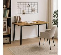 vidaXL Table de salle à manger 140 x 70 x 75 cm Bois d'acacia massif Naturel/Café