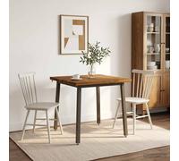 vidaXL 80 x 80 x 75 cm Bois d'Acacia Massif Naturel et café Carré