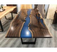 table de salle à manger tables résine époxy véritable bois massif design meubles 240x100