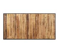 Table de salle à manger - VINGVO - 160 cm - Bois de manguier brut - Fer enduit de poudre - 6 places