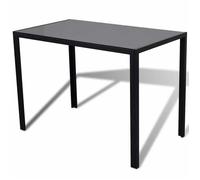 Table de salon 2/4 personnes + chaises Noir - Ensemble de table pour salle à manger cinq pièces - noir - 977 677169311