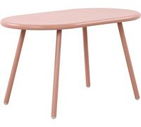 Table de salon moderne - table d'extérieur - pieds en métal inoxydable, résistants aux intempéries - plastique recy ouleur : rose
