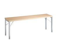 Table de séminaire chêne clair Confort pliante L 200 cm