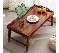 Table de sol japonaise portable - Table basse rectangulaire pliante en bois de bambou pour le thé, la méditation, rangement facile, idéale pour baie vitrée et salon de thé