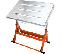 Table de soudure pliante, réglable en hauteur, établi en acier au carbone, avec roulettes | 76,2 x 50,8 cm | Hauteur : 63,5–81,3 cm | 181 kg | Angles : 0°/30°/90°