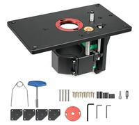 Table de support pour machines de découpe, système de levage pour toupie, en aluminium, course de 0 à 57 mm