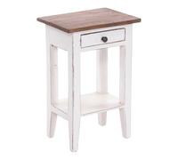Table de téléphone Vintage PLANTA | 52x34 cm, Acajou | Tabouret de Fleur, Table d'entrée, Table d'appoint avec tiroir