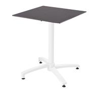 Table de terrasse 60 x 60 cm inclinable stratifié ardoise gris foncé - Oviala Opéra