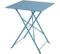 Table de Terrasse Bleu Turquoise en Acier Carrée 600 mm Bolero Bleu G