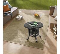Table de terrasse en aluminium avec pelle à glace, petite table basse d'extérieur en aluminium