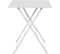 Table de patio pliante carrée Bolero, gris acier, 60 cm