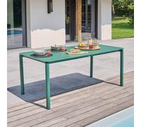 Table de terrasse rectangulaire en aluminium vert foncé - Oviala Almada