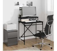 Table de travail, (1 pc) - vidaXL - Table intérieure - bois d'ingénierie - noir - fer - pour bureau - 80 x 50 x 90 cm@sdu54r