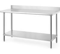 Table de travail avec étagère, HENDI, gamme économique, 1600 x 600 x (H) 950 mm