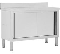 Table de travail avec portes coulissantes 120x50x(95-97)cm Inox