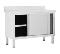 Table de travail avec portes coulissantes armoire de stockage de cuisine armoire de rangement restaurant hôtel cantine 120 x 50 x
