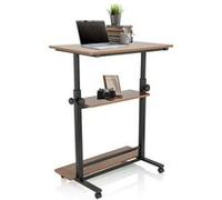WORKSTATION II | 80x50 - Bureau assis-debout Noir / Noyer